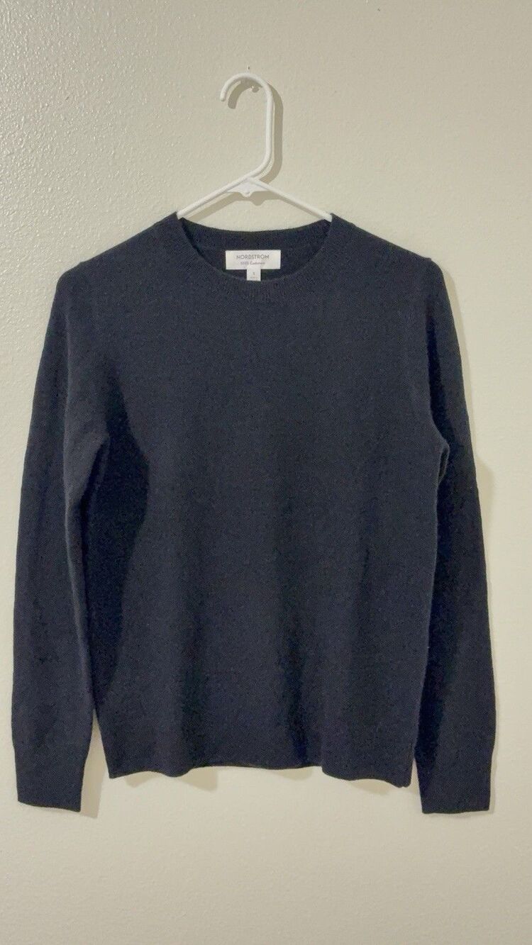 Nordstrom Women’s 100% Cashmere Sweater In Black Size Small NWOT